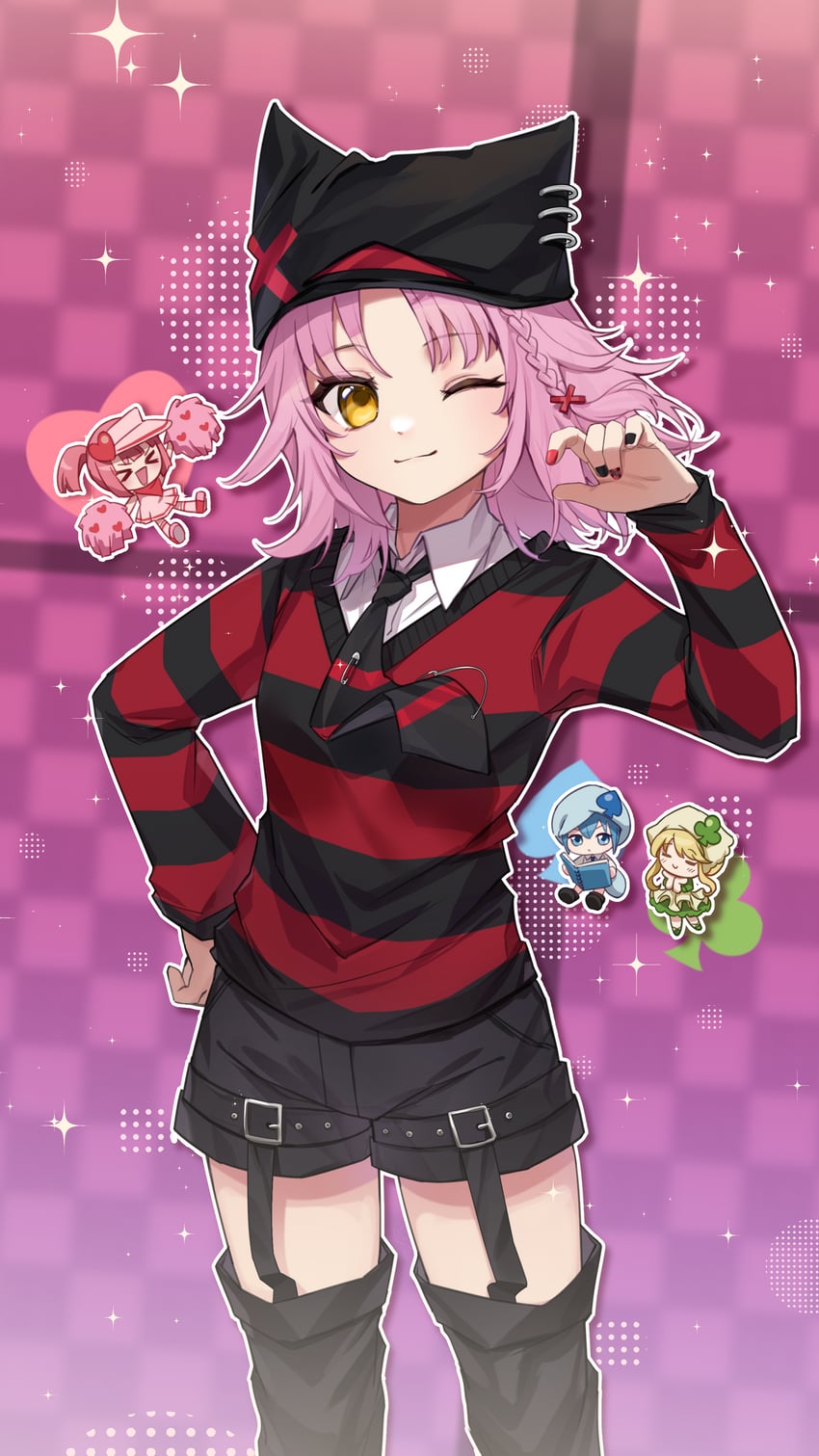 hinamori amu, ran, suu, and miki (shugo chara!) drawn by tanoki233