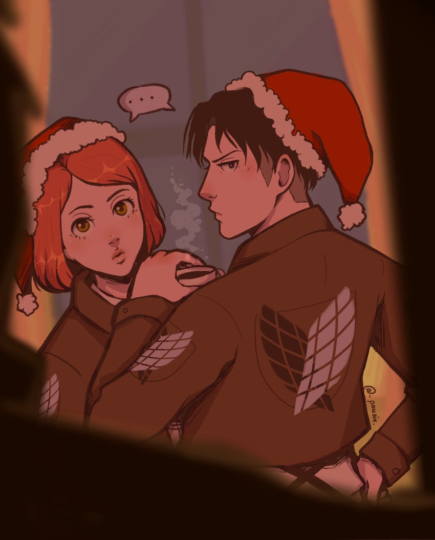 levi and petra ral (shingeki no kyojin and 1 more) drawn by pau6ix