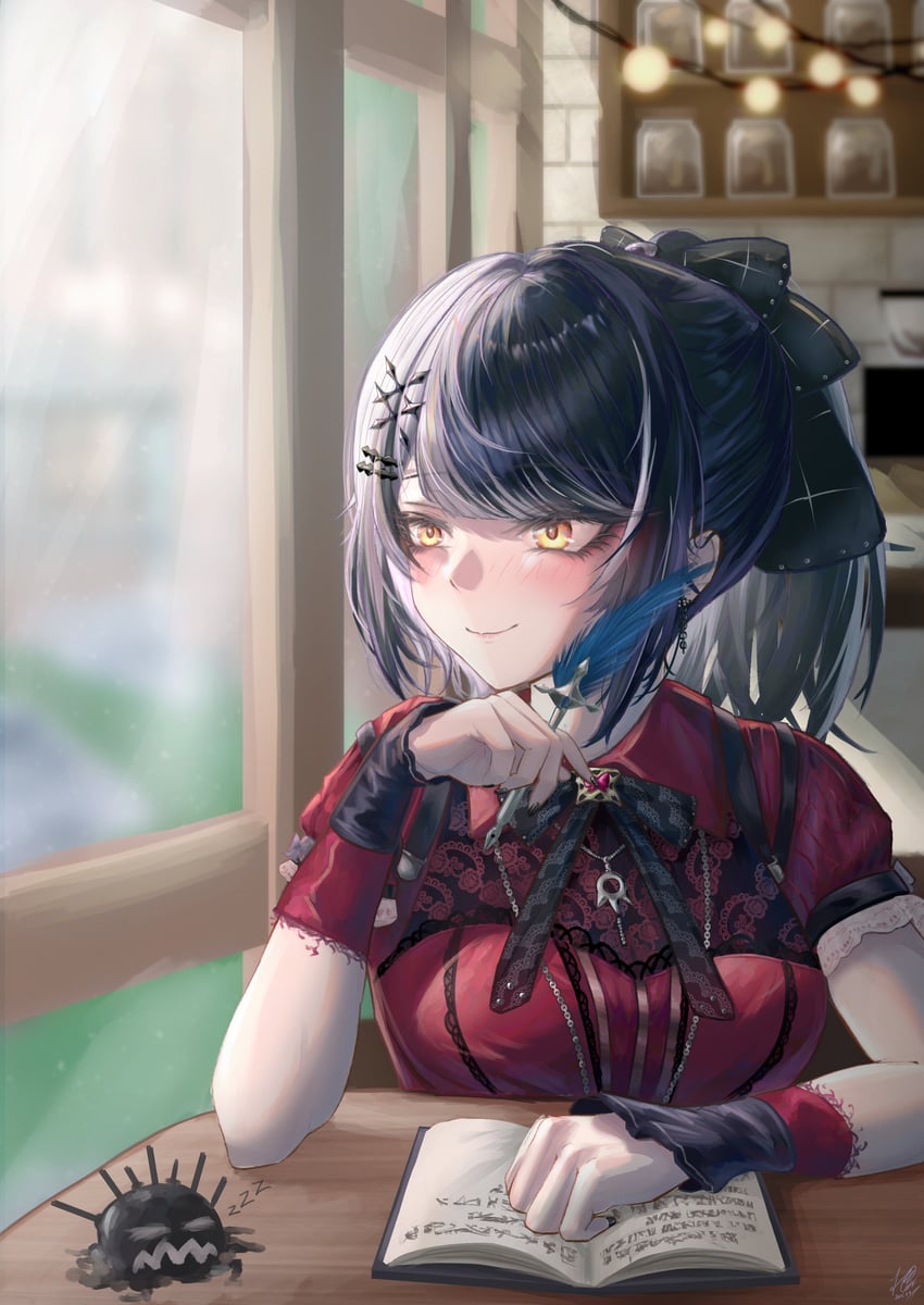 shiori novella and yorick (hololive and 1 more) drawn by zolomon_(jarvis_lin)