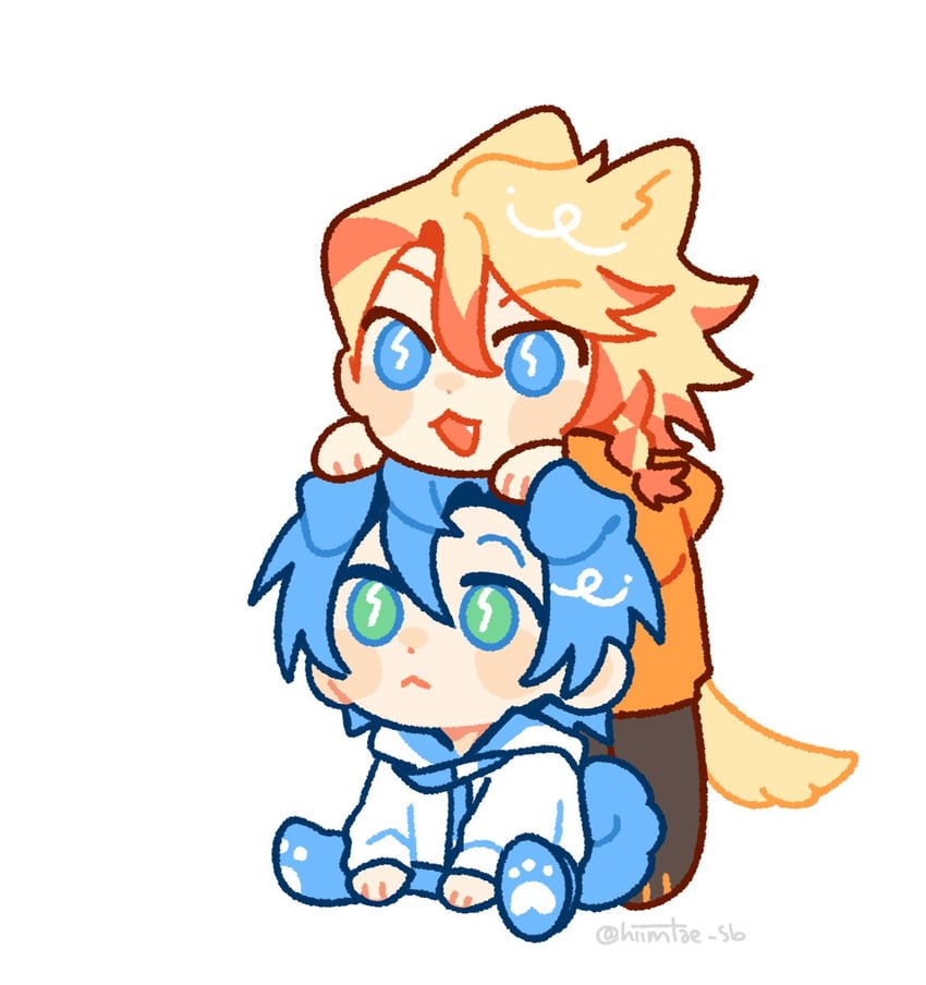 regis altare and axel syrios (holostars and 1 more) drawn by hiimtae_sb