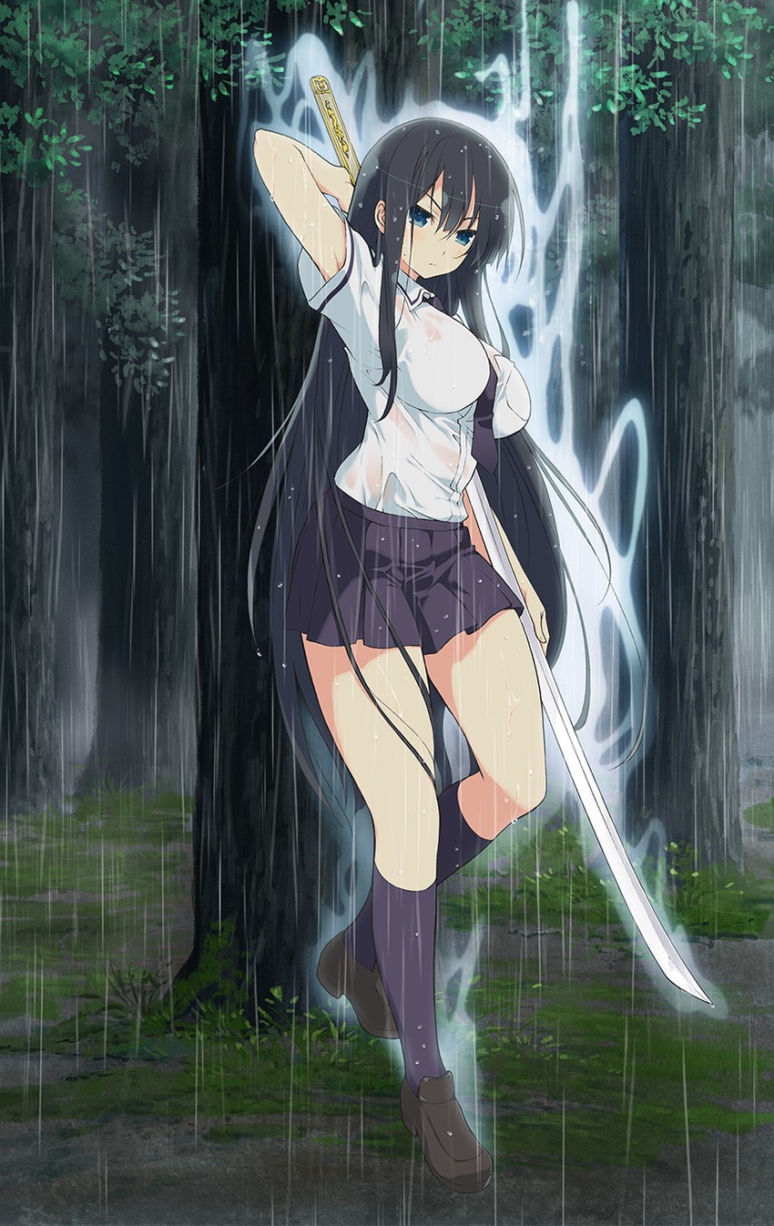 ikaruga (senran kagura and 1 more) drawn by yaegashi_nan