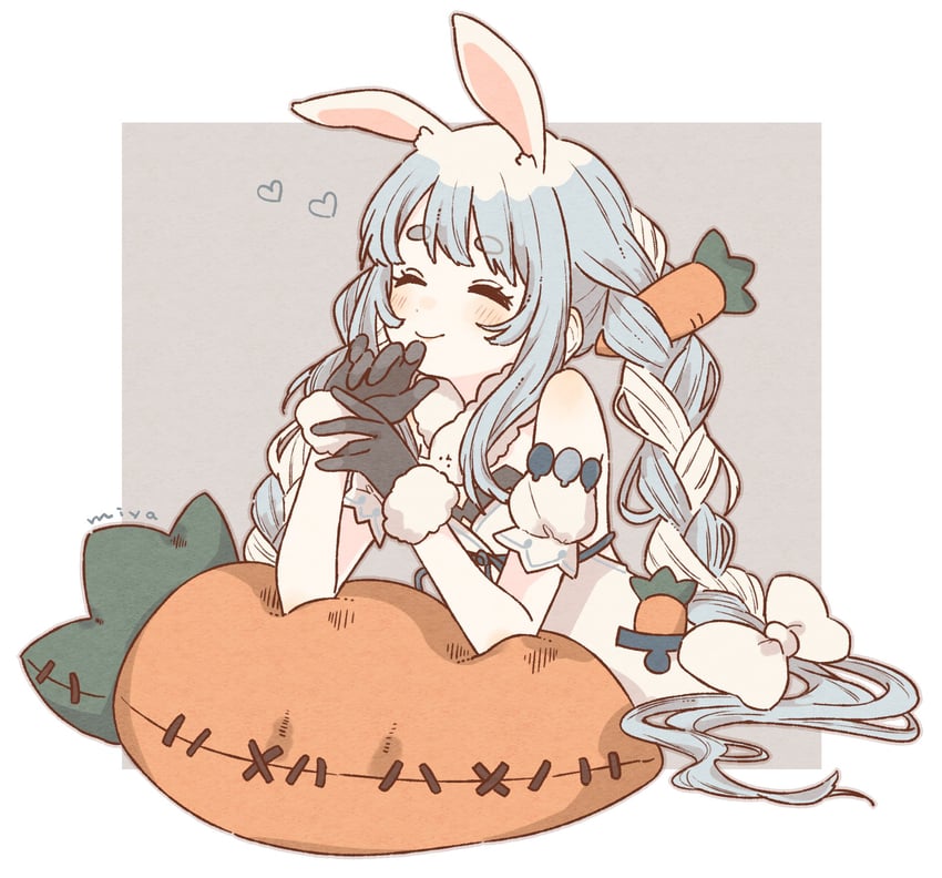 usada pekora and don-chan (hololive) drawn by traum38