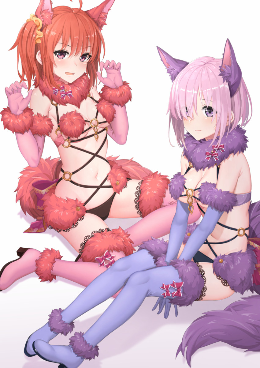 mash kyrielight and fujimaru ritsuka (fate and 1 more) drawn by shuutou_haruka