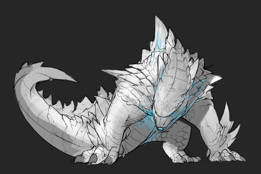 godzilla (monster hunter and 1 more) drawn by xezeno