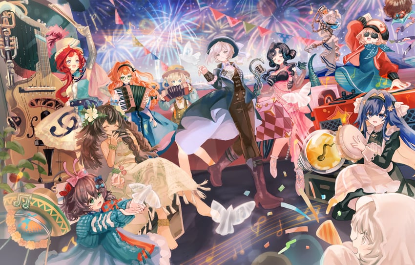 vertin, regulus, apple, matilda bouanich, voyager, and 9 more (reverse:1999) drawn by life_neko72