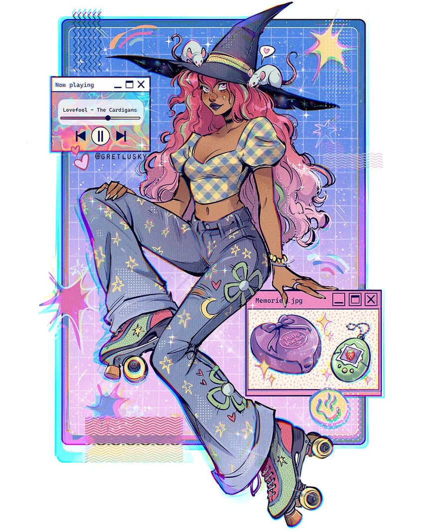 original and 1 more drawn by gretel_lusky