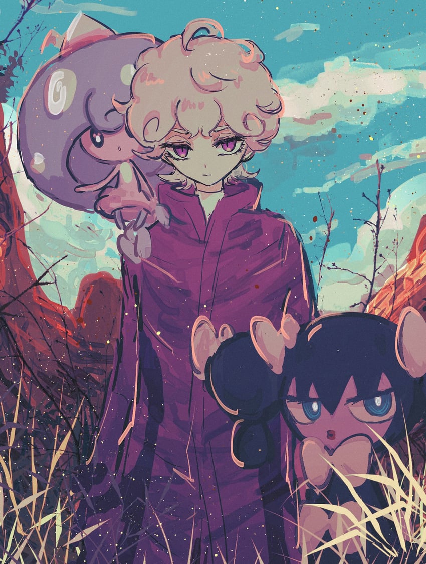 bede, hattrem, and gothorita (pokemon and 1 more) drawn by horimhkw11