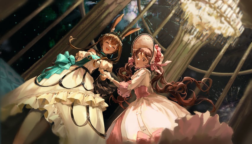 eyjafjalla and amiya (arknights and 1 more) drawn by 2fw16