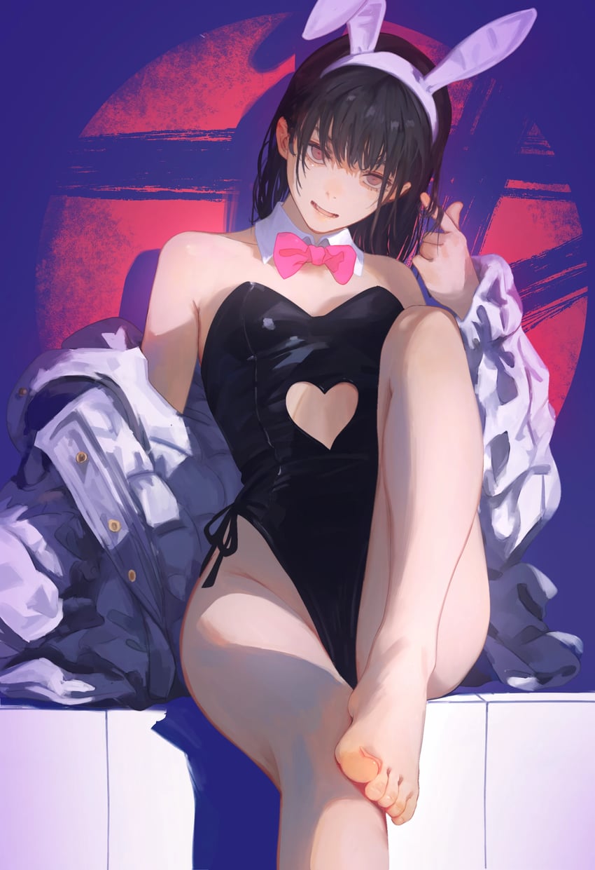 mitaka asa (chainsaw man and 1 more) drawn by yao_liao_wang