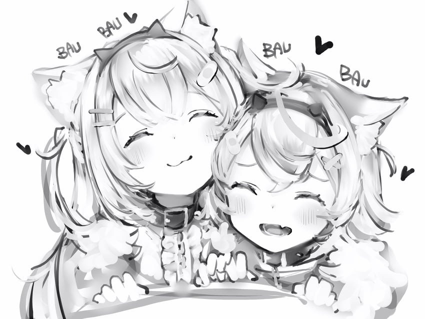 fuwawa abyssgard and mococo abyssgard (hololive and 1 more) drawn by nanashi_(nlo)