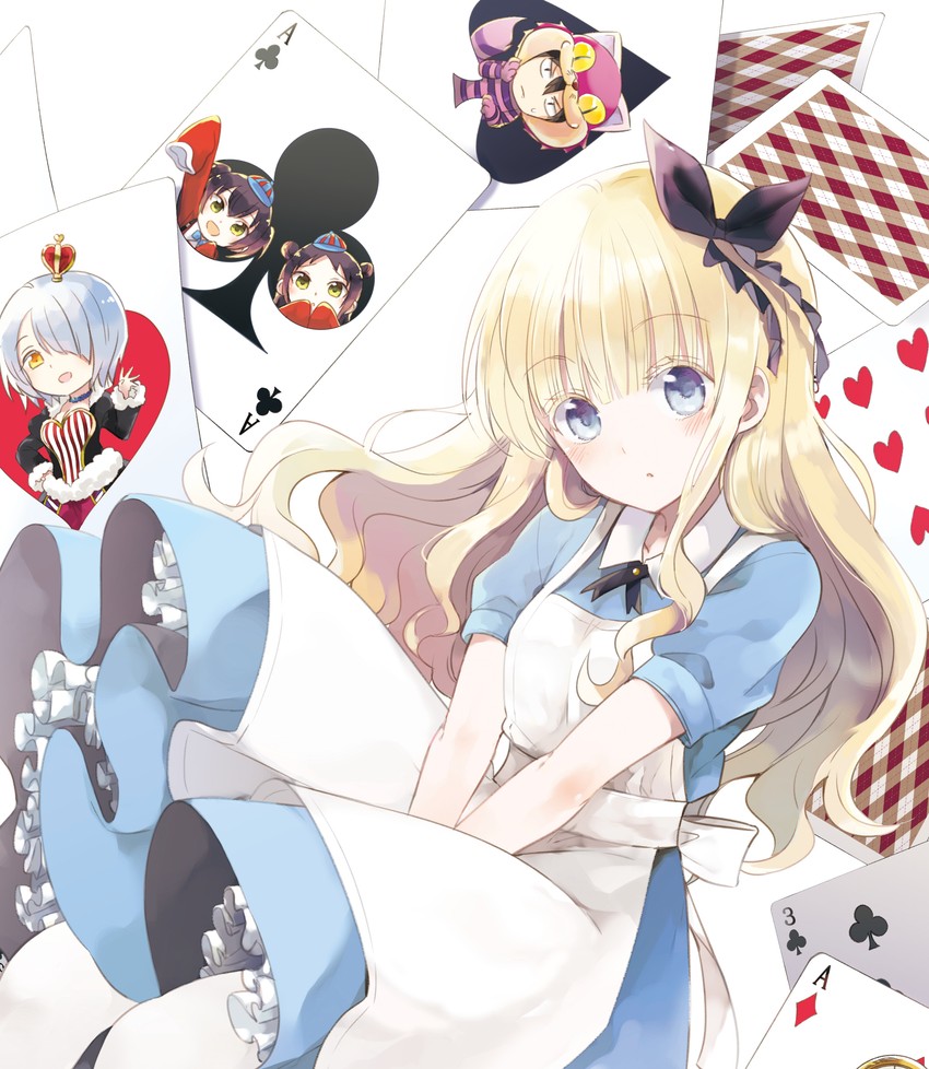alice, cheshire cat, juliet persia, tweedledee, tweedledum, and 4 more (alice's adventures in wonderland and 1 more) drawn by natsupa