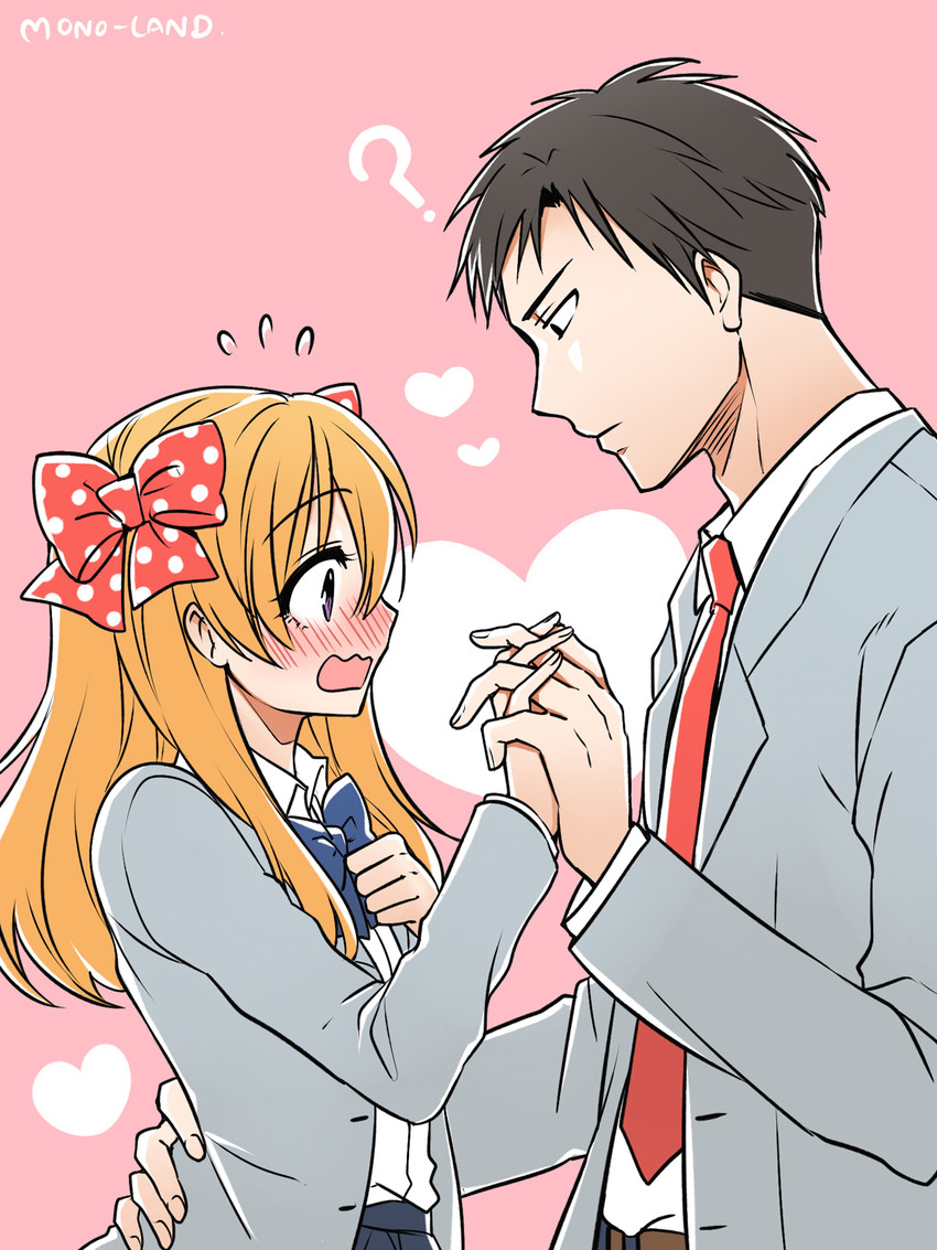 sakura chiyo and nozaki umetarou (gekkan shoujo nozaki-kun) drawn by mono_land
