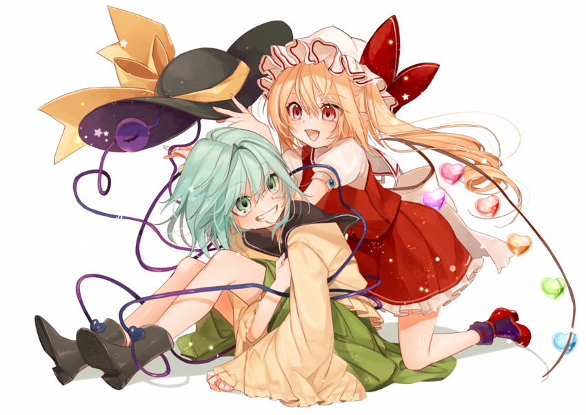 flandre scarlet and komeiji koishi (touhou) drawn by gotoh_(nekocat)