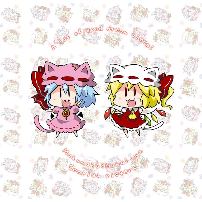 remilia scarlet and flandre scarlet (touhou) drawn by noai_nioshi