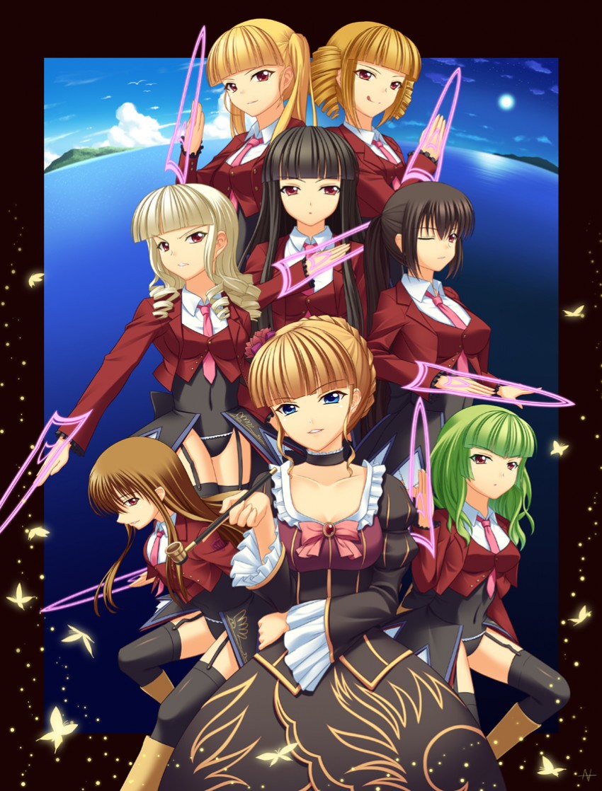 beatrice, mammon, lucifer, asmodeus, beelzebub, and 3 more (umineko no naku koro ni) drawn by athrun1120