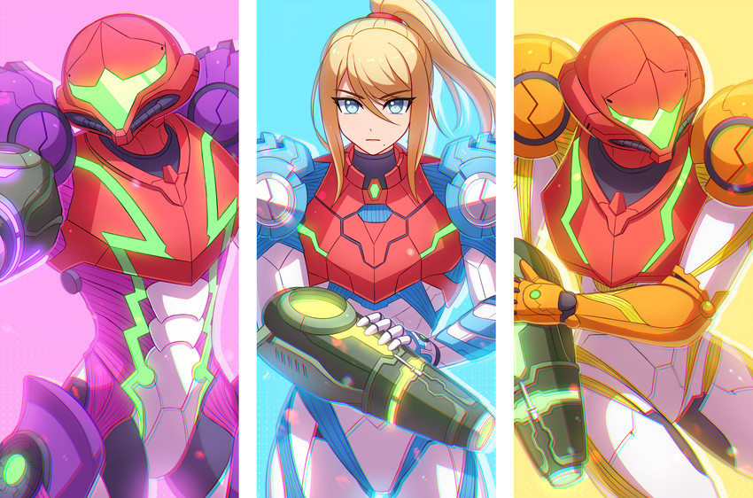 samus aran (metroid and 1 more) drawn by enni