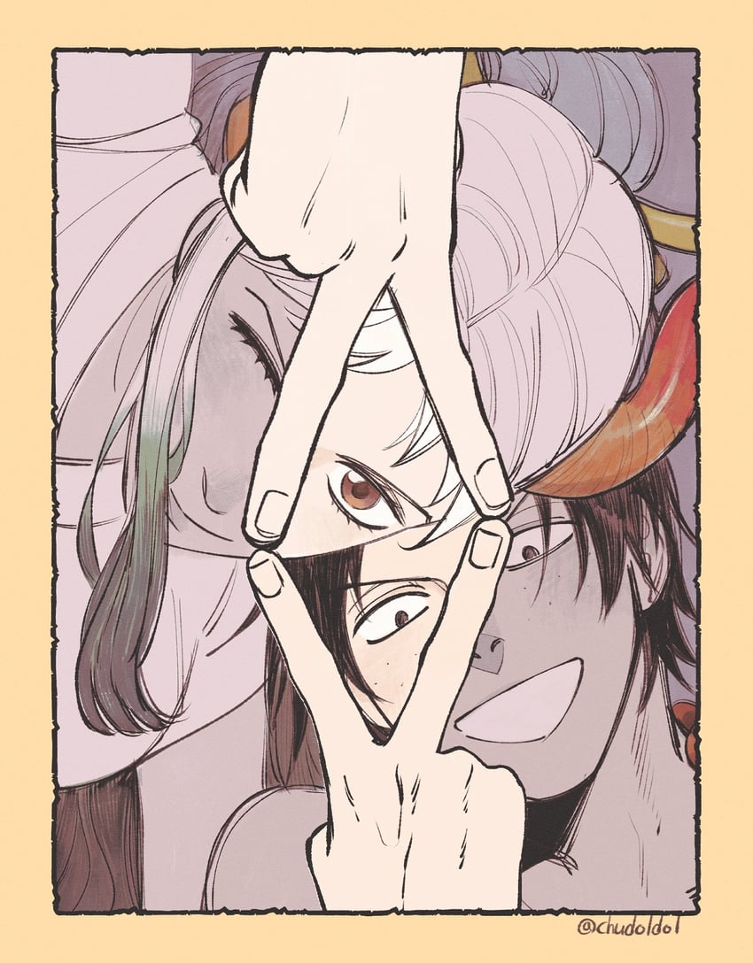 yamato and portgas d. ace (one piece) drawn by yon13498812