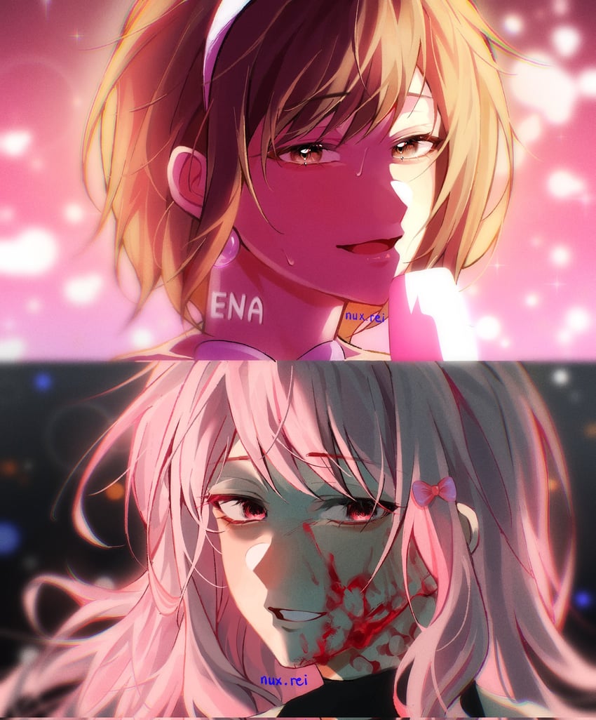 shinonome ena, akiyama mizuki, sua, and mizi (project sekai and 1 more) drawn by nuxrei