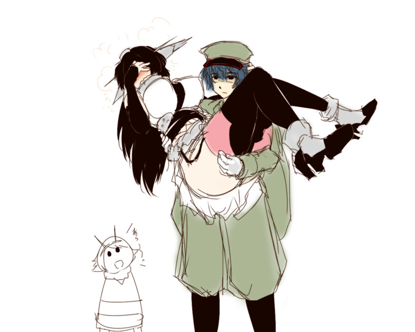 nagato and mutsu (original and 1 more) drawn by dandara_(karakure)