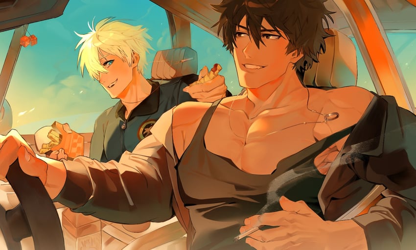 sol badguy and sin kiske (guilty gear and 1 more) drawn by ninguno_guilty