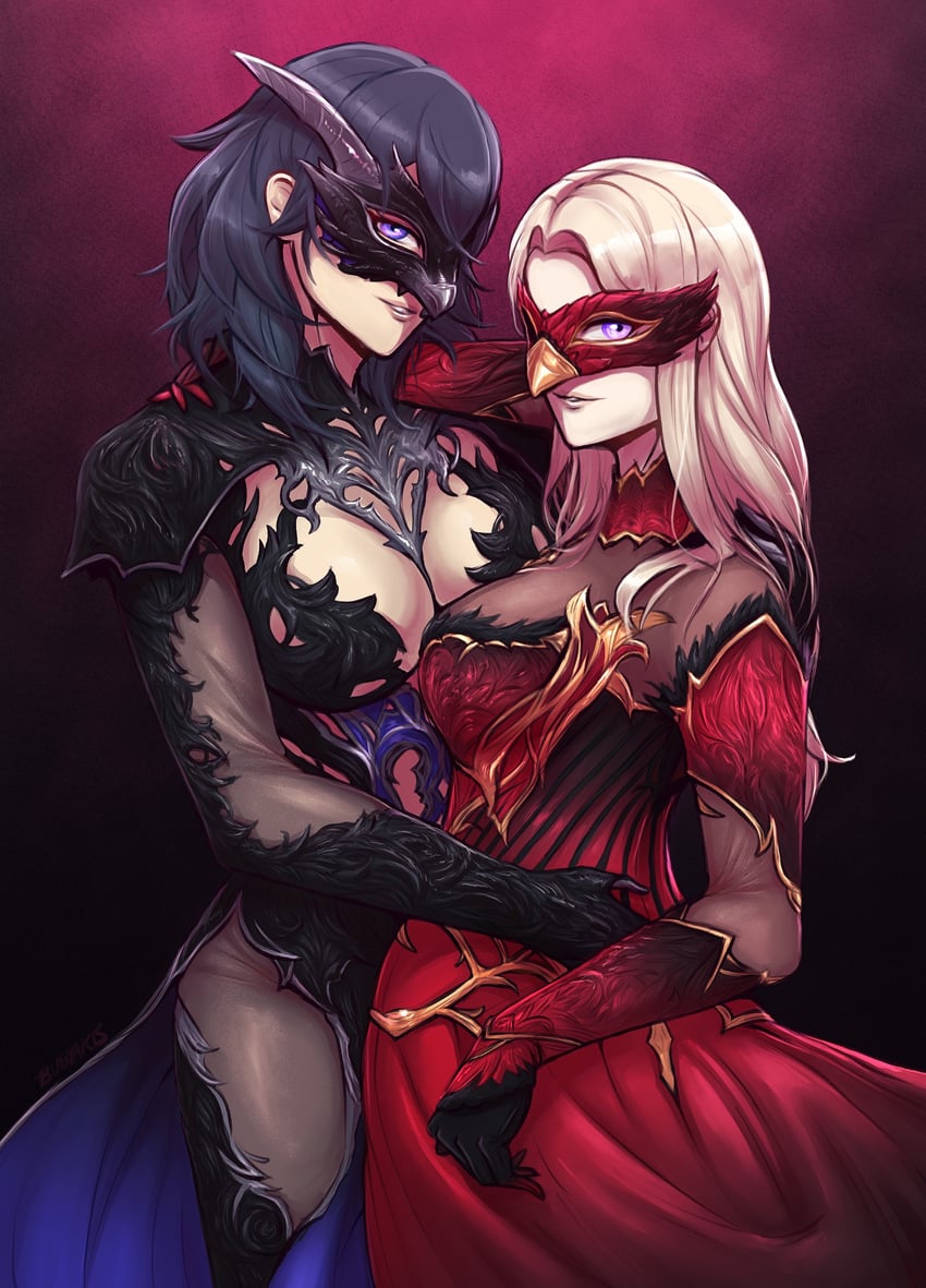 female byleth and edelgard von hresvelg (fire emblem and 1 more) drawn by bugyakis