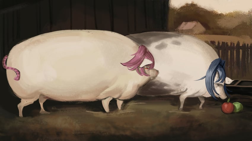 ouro kronii and raora panthera (hololive and 2 more) drawn by massiveyog