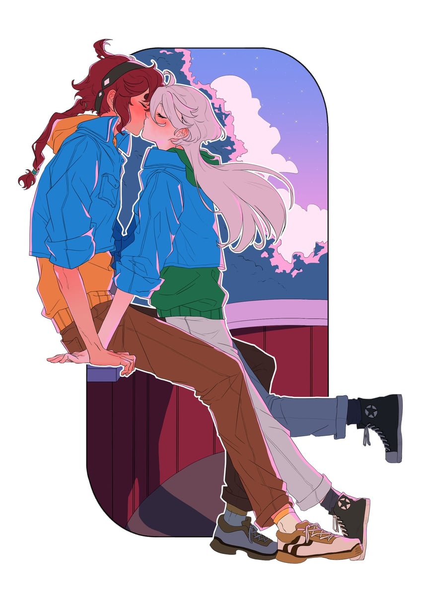 suletta mercury and miorine rembran (gundam and 1 more) drawn by giruda_0829