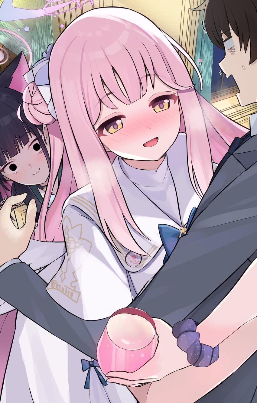 sensei, mika, and kazusa (blue archive) drawn by mi_taro333