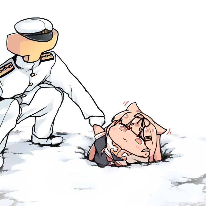 admiral, yuudachi, yuudachi kai ni, and t-head admiral (kantai collection) drawn by dyson_(edaokunnsaikouya)