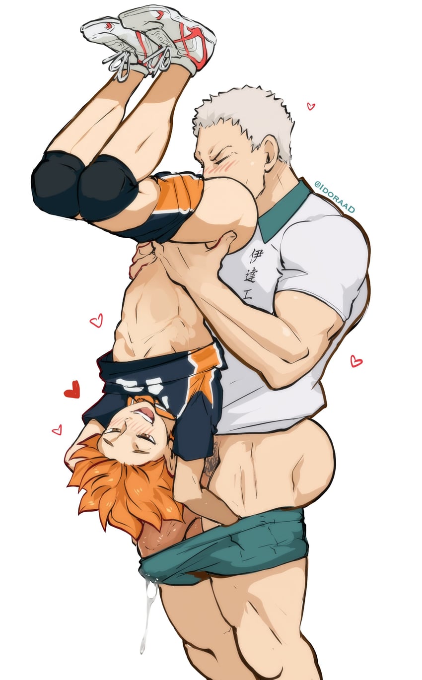 hinata shouyou and aone takanobu (haikyuu!!) drawn by idoraad
