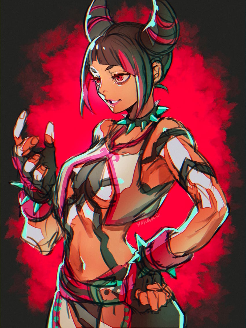 han juri (street fighter and 1 more) drawn by yohane_shimizu