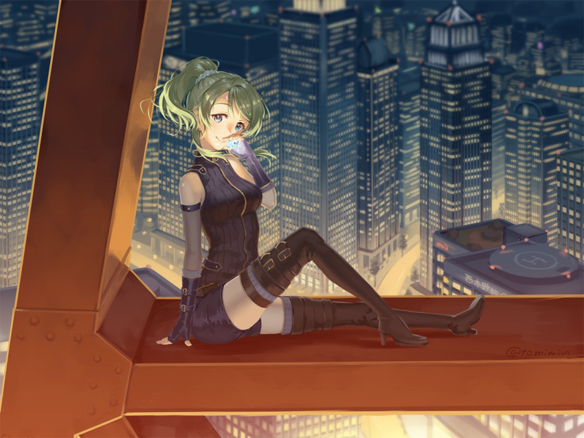 ayase eli (love live! and 2 more) drawn by tomiwo