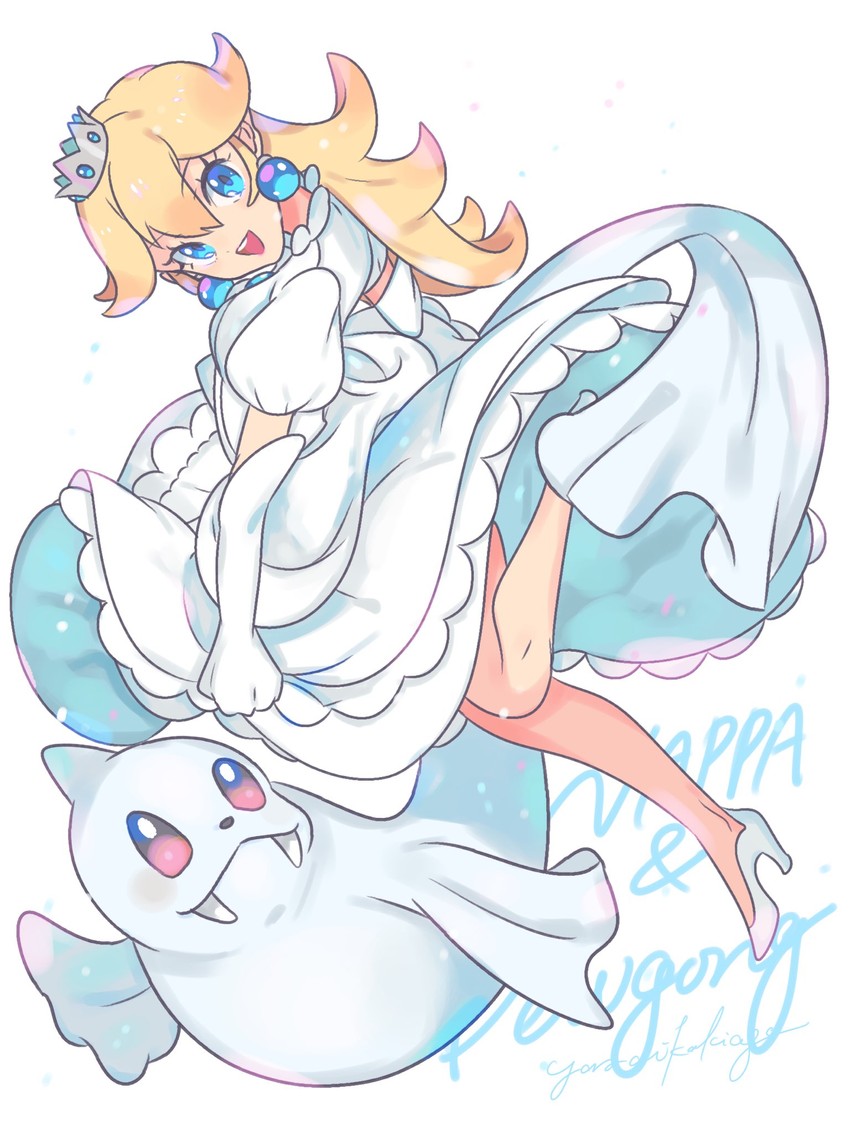 princess peach and dewgong (pokemon and 2 more) drawn by yasaikakiage