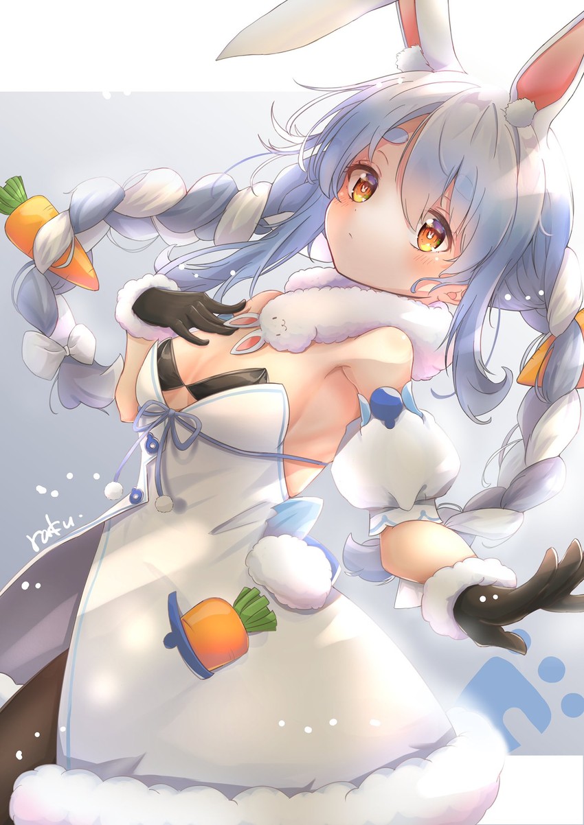 usada pekora and don-chan (hololive) drawn by kurataraku