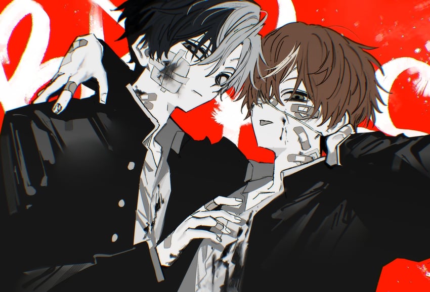 shinonome akito and aoyagi touya (project sekai) drawn by goguma_wagamja