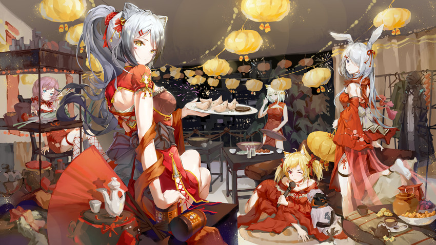 doctor, kal'tsit, blue poison, schwarz, frostnova, and 1 more (arknights) drawn by bodhi_wushushenghua