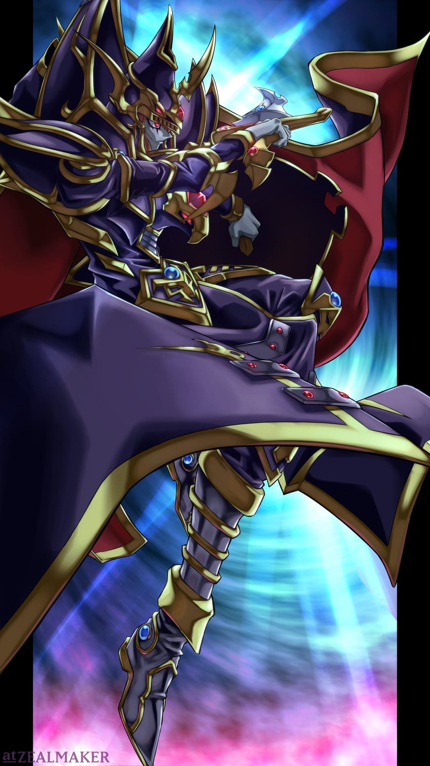 master of chaos (yu-gi-oh! and 1 more) drawn by zealmaker