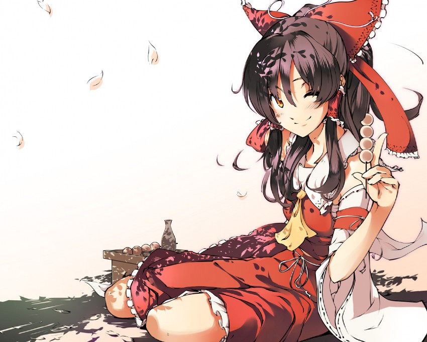 hakurei reimu (touhou) drawn by yukari_(konekonekozou)