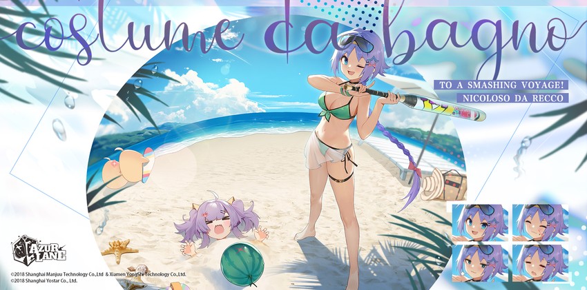 manjuu, nicoloso da recco, and antoniotto usodimare (azur lane) drawn by kexue