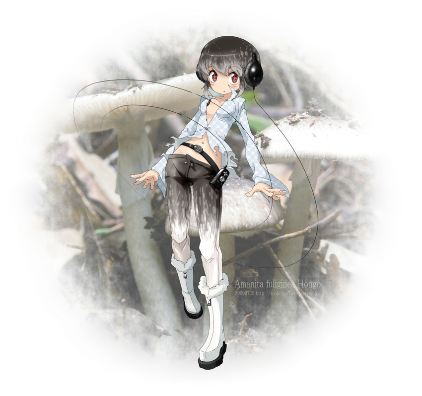 amanita fuliginea (oso-teki kinoko gijinka zukan) drawn by oso_(toolate)
