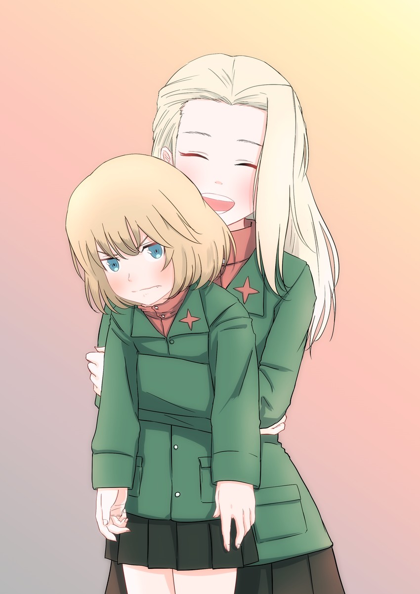 katyusha and clara (girls und panzer) drawn by oze_(xyz_go_go11)