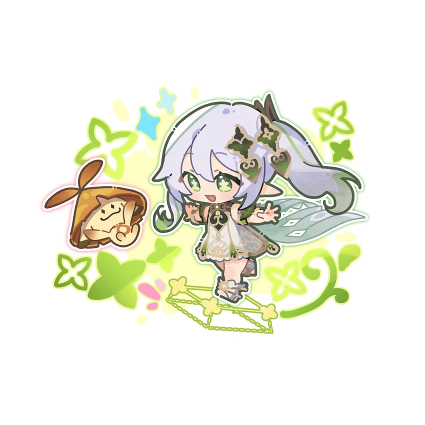 nahida and aranara (genshin impact) drawn by nag_nag_naji