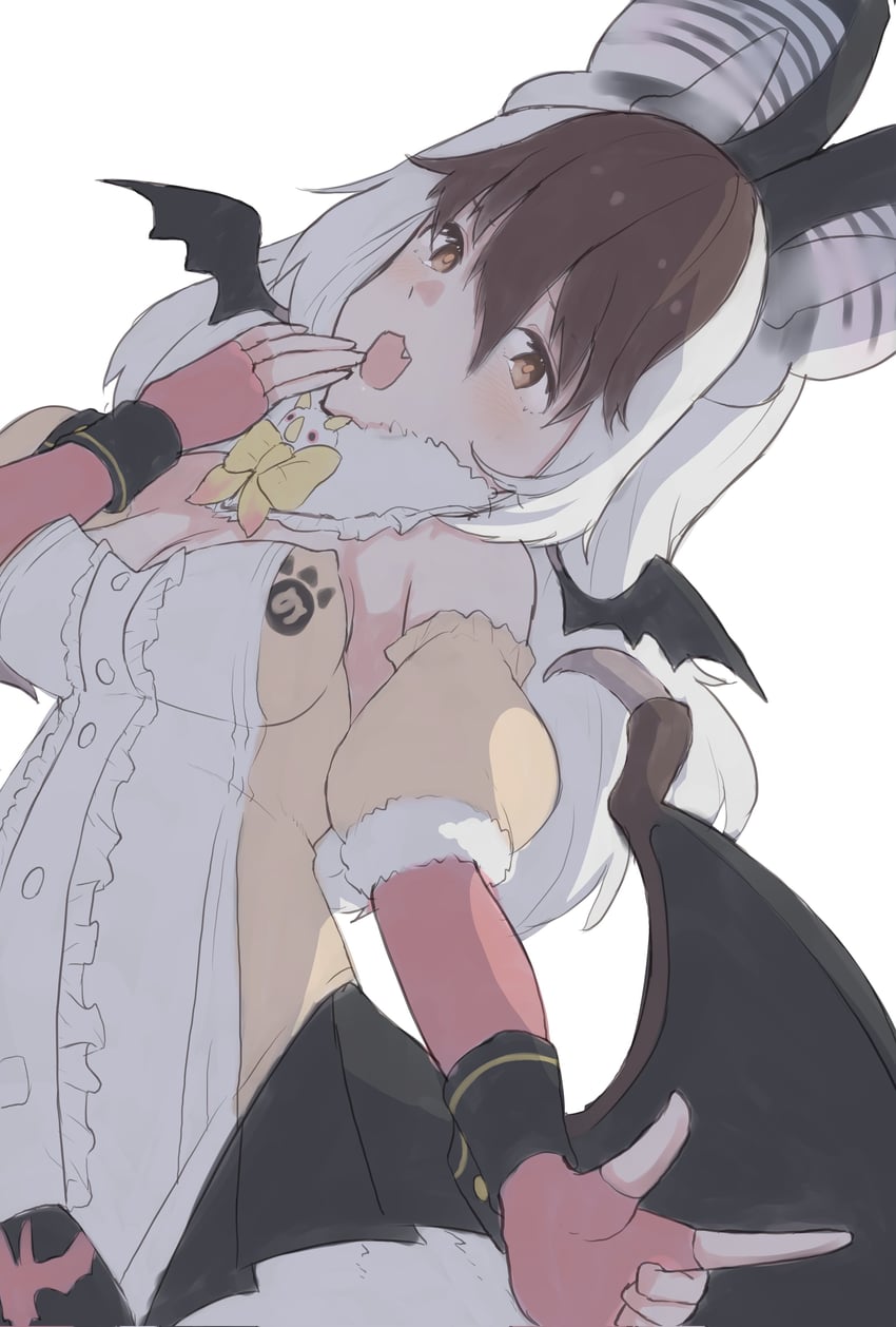 brown long-eared bat (kemono friends and 1 more) drawn by aranagi_(arng_4401)