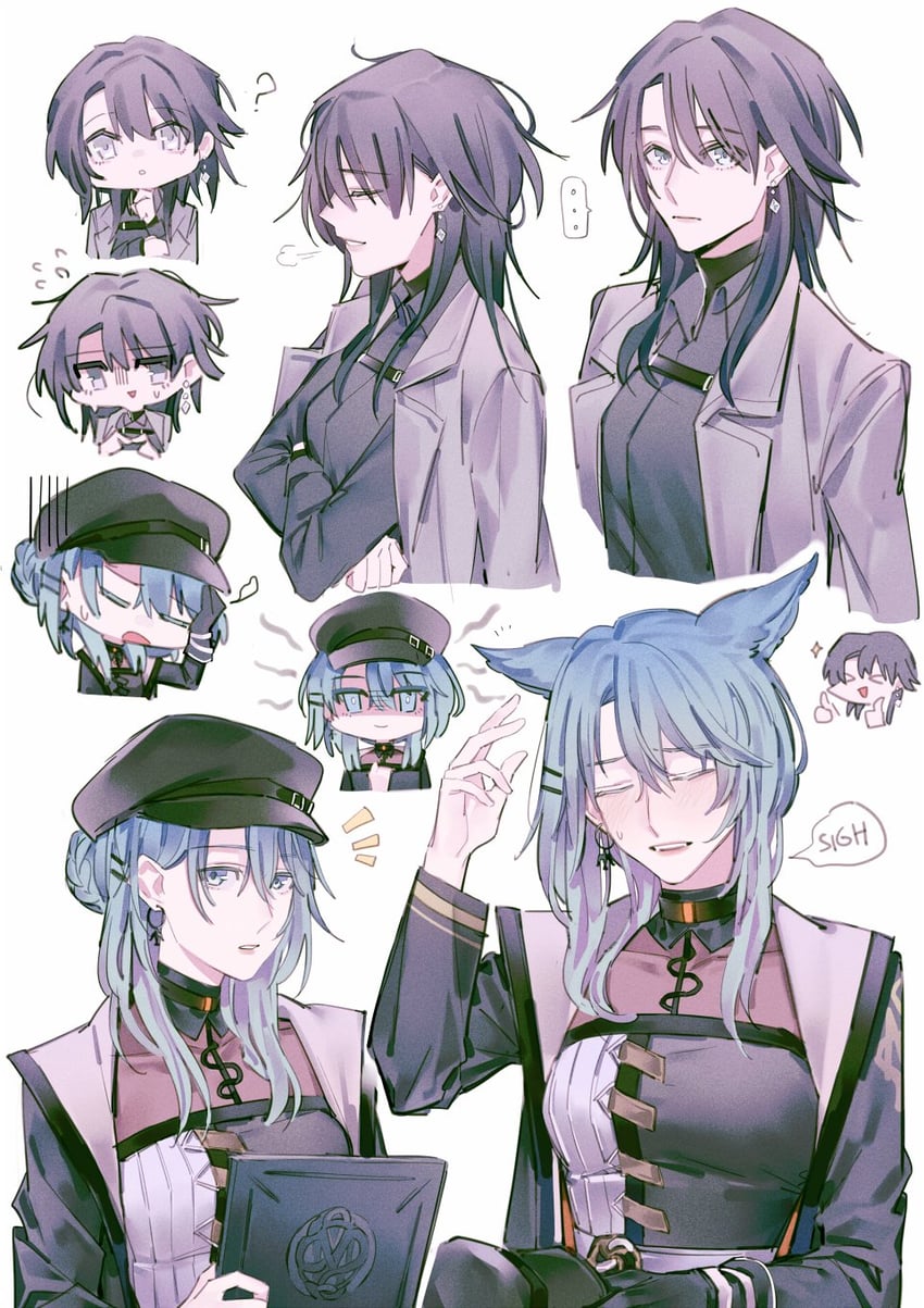 chief, female chief, and nightingale (path to nowhere) drawn by aiwairanai