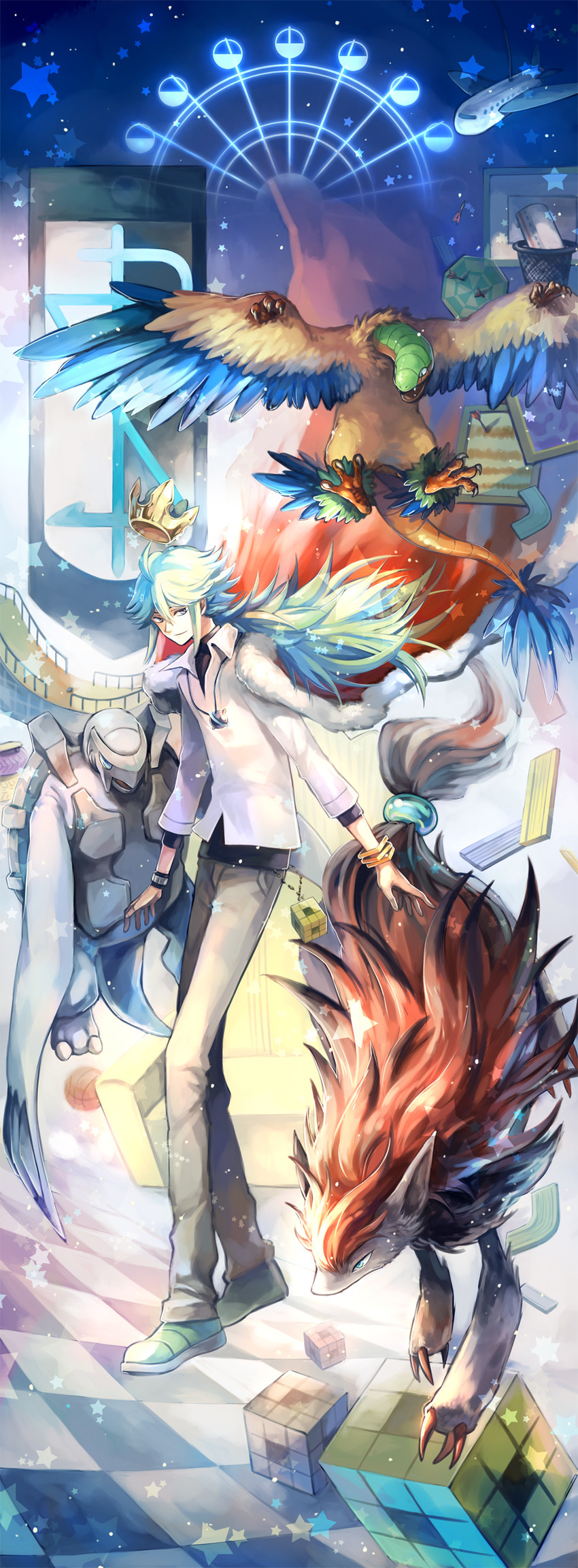 n, zoroark, archeops, and carracosta (pokemon and 1 more) drawn by zesilo