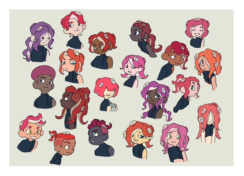 octoling player character (splatoon and 2 more) drawn by katou_(osoraku)