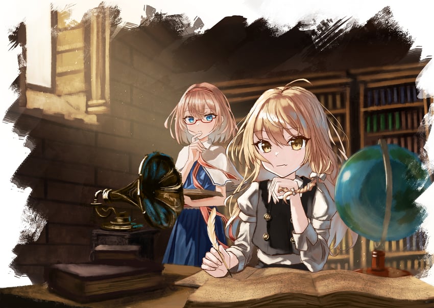 kirisame marisa and alice margatroid (touhou) drawn by ibushi_roun