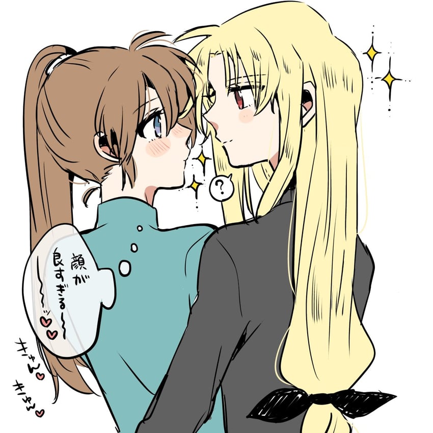 fate testarossa and takamachi nanoha (lyrical nanoha) drawn by sakurada_en