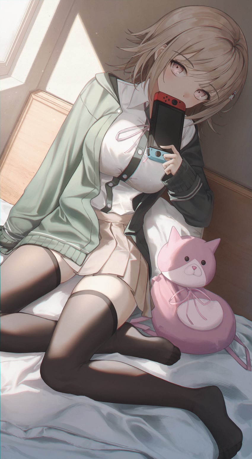 nanami chiaki (danganronpa and 2 more) drawn by flippy_(cripine111)