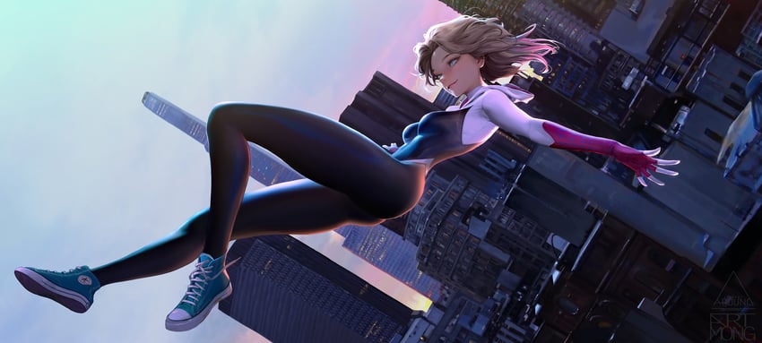 spider-gwen and gwen stacy (marvel and 1 more) drawn by artmong